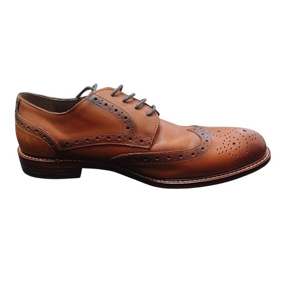 Joseph Abboud Men’s Wingtip Oxford Dress Shoes Size 9 Tan Brown Leather Brogue main image 13